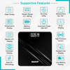 Beatxp Gravity Digital Weighing Scale With Thick Tempered Glass|2 Years Warranty| Black