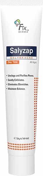Fixderma Salyzap 2% Salicylic Acid Acne Spot Corrector Gel With 2% Niacinamide Pimple Remover 20 Gm