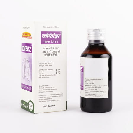 Medisynth Kofeez Syrup | Homeopathic Remedy For All Type Of Cough | B.no. 871 | 120Ml (Pack Of 2)