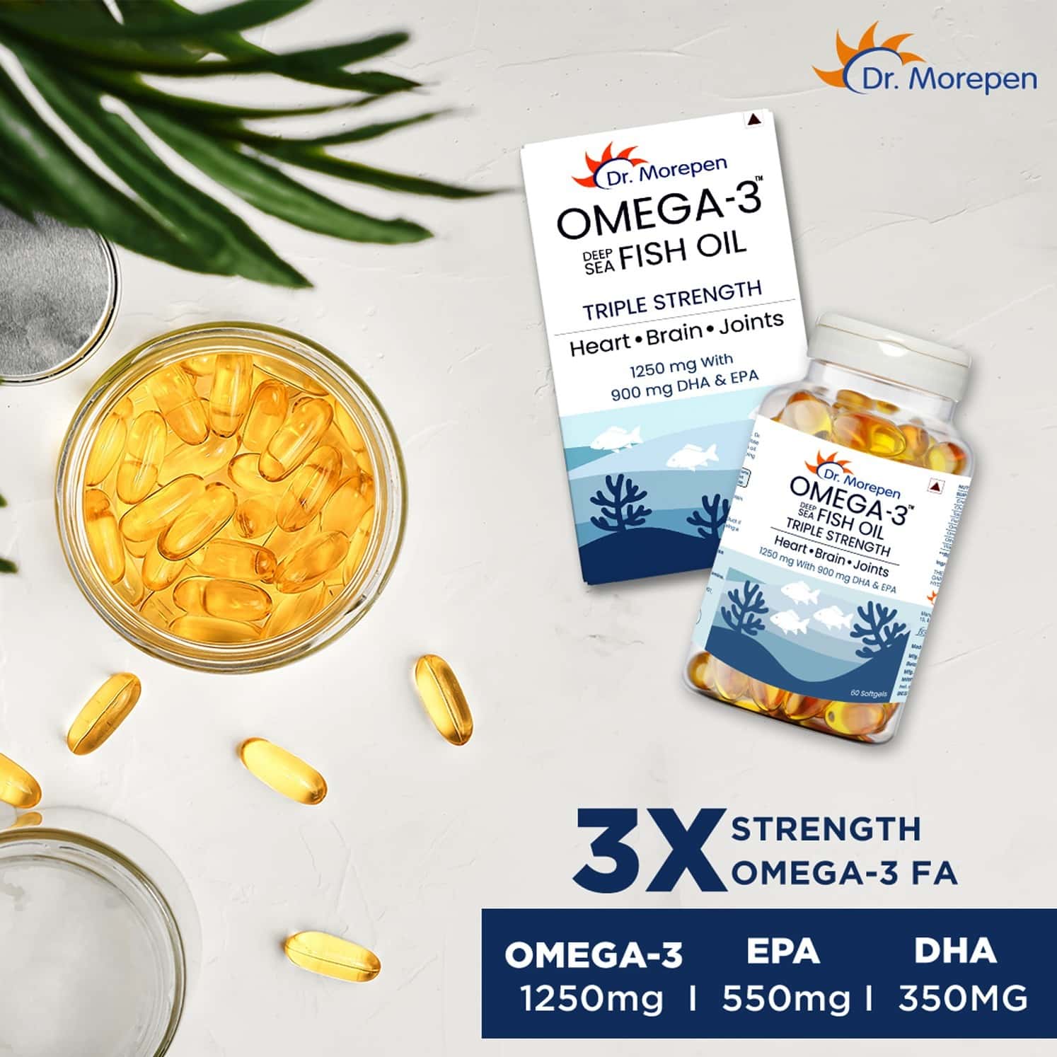 Buy DR. MOREPEN OMEGA 3 DEEP SEA FISH OIL CAPSULES FOR HEALTHY HEART
