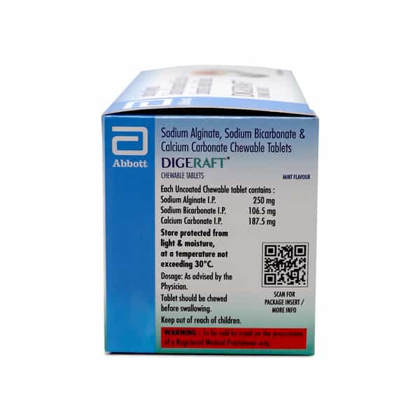 Digeraft Mint Flavour Strip Of 10 Chewable Tablets