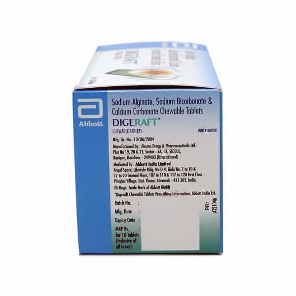 Digeraft Mint Flavour Strip Of 10 Chewable Tablets