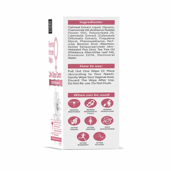 Sheneed Feminine Intimate 24Hr Odour Control Wipes|Rescue From Leakage & Uti|Gynac Approved|10N X 1