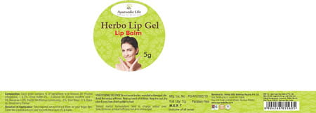 Al-Ayurvedic Life Lip Balm - Lip Gel - 5gms With Strawberry Flavour Pack Of 2