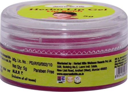 Al-Ayurvedic Life Lip Balm - Lip Gel - 5gms With Strawberry Flavour Pack Of 2