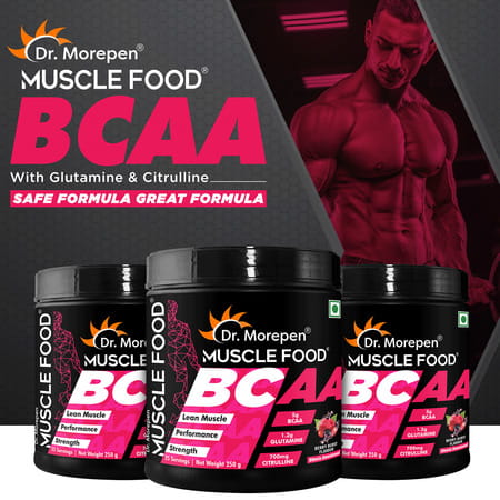 Dr. Morepen Muscle Food Bcaa For Lean Muscle & Strength Berry Burst - 250g