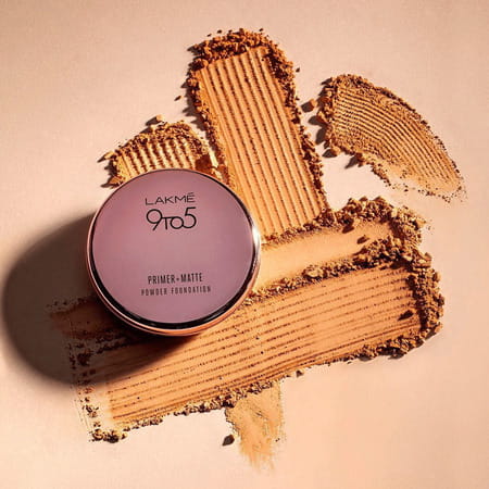 Lakme 9 To 5 Primer + Matte Powder Foundation Compact Natural Light 9 G