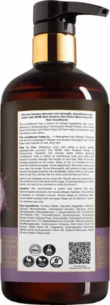 Wow Skin Science Red Onion Black Seed Oil Conditioner Bottle Of 500 Ml