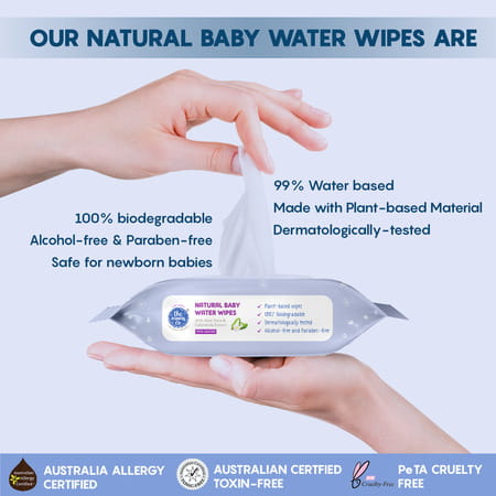 The Moms Co. Natural Baby Water Wipes (72 Wipes)