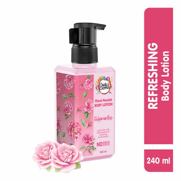 Buds & Berries Floral Nourish Light Body Lotion With Bulgarian Rose (240 Ml)
