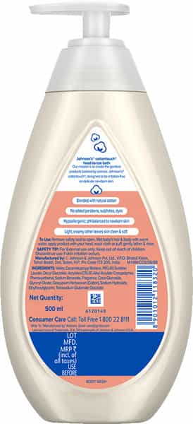 Johnson's Baby Cottontouch Newborn Head - To - Toe Bath - 500Ml