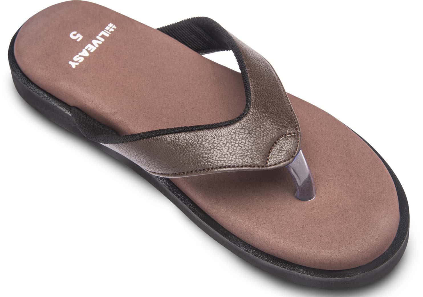 Liveasy Essentials Diabetic & Orthopedic Slippers (Style 2) - Women Brown- Size Uk-7