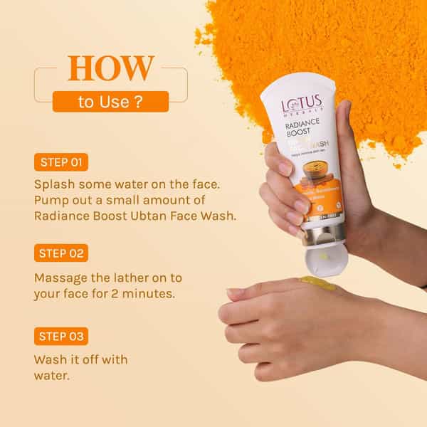Lotus Herbals Radiance Boost Ubtan Face Wash 50Gm ( Pack Of 2 )