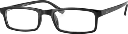 Klar Eye Rectangle Full Rim Reading Glasses Men And Women +0.75 To +3.50+2.0 Power Matte Black
