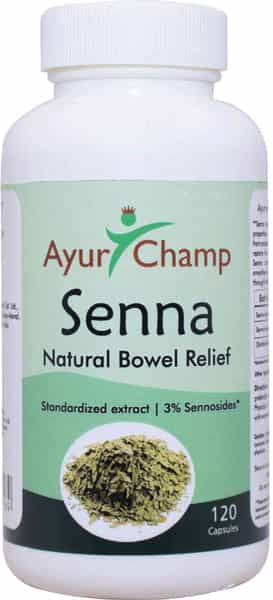 Ayur Champ - Pack Of 5 - Senna Capsules 450 Mg - 120 Capsules