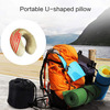 Elegant Cross Travel Pillow Beige