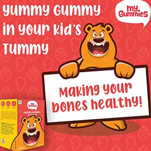 Bodyfirst My Gummies-Calcium & Vitamin D Gummies For Kids Mango & Strawberry 30 Gummies
