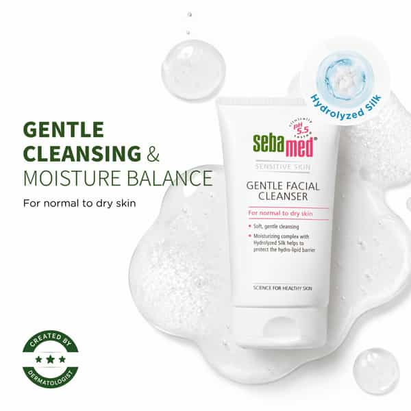 Sebamed Gentle Facial Cleanser | For Normal To Dry Skin | Ph 5.5 | Tube | 150 Ml