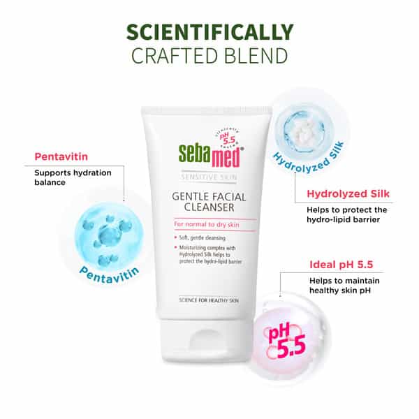 Sebamed Gentle Facial Cleanser | For Normal To Dry Skin | Ph 5.5 | Tube | 150 Ml