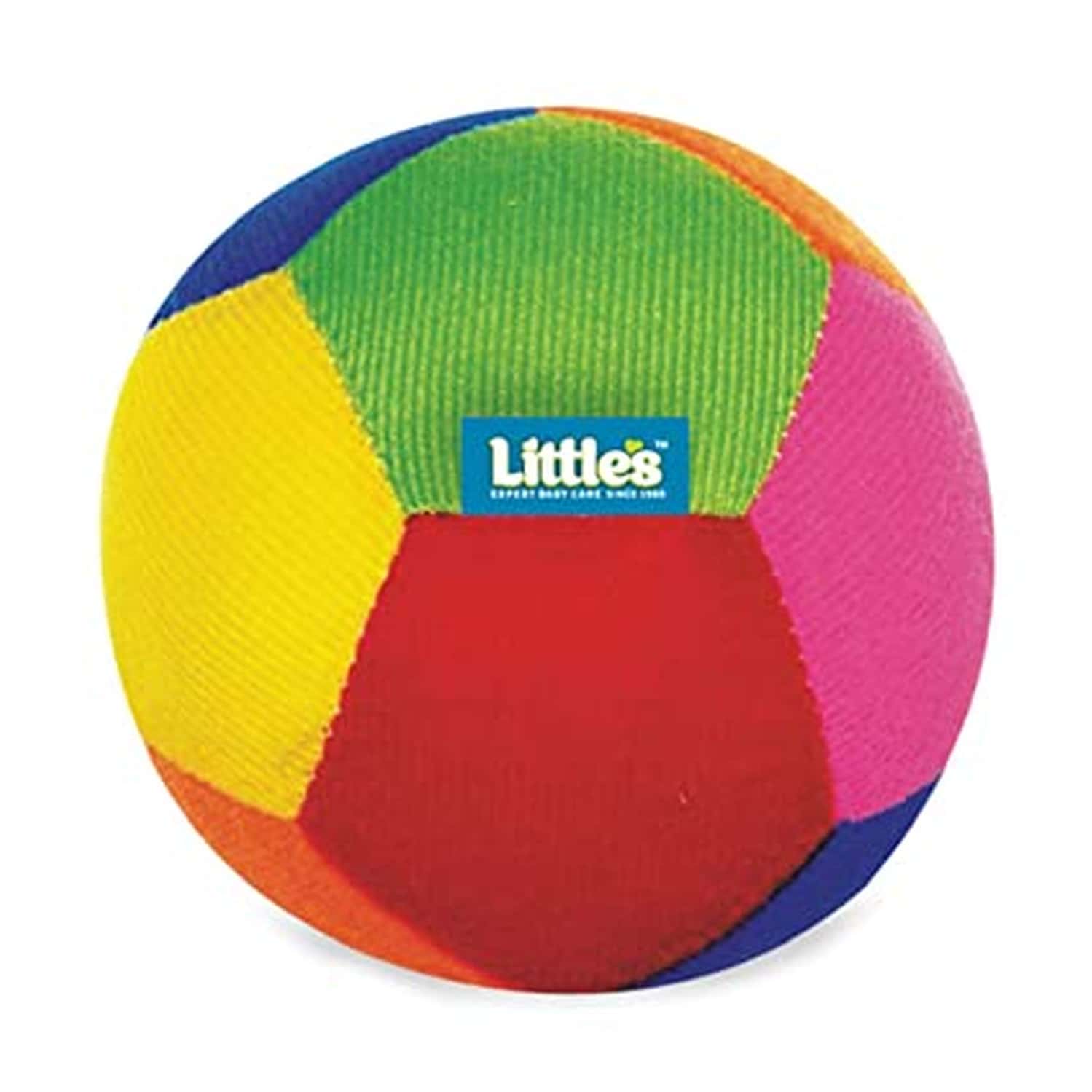 Little'S Soft Plush Baby Ball With Rattle Sound (Size 11 Cm | M | Multi Color | Softball)