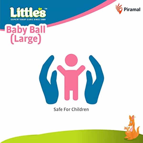 Little's Soft Plush Baby Ball With Rattle Sound (Size 11 Cm | M | Multi Color | Softball)