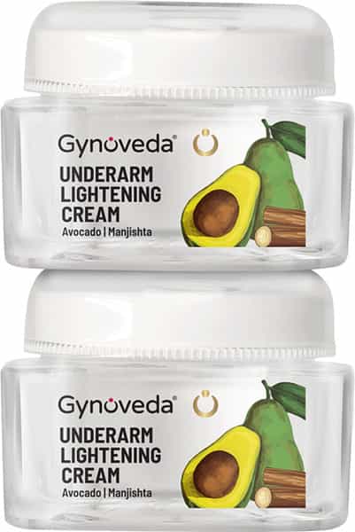 Gynoveda Underarm Lightening Cream For Dark Patchy Armpits With Avocado Manjistha. 100Gm