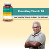 Pharmeasy Vitamin D3 - Supports Bone Health - Helps In Absorption Of Calcium - Bottle Of 60