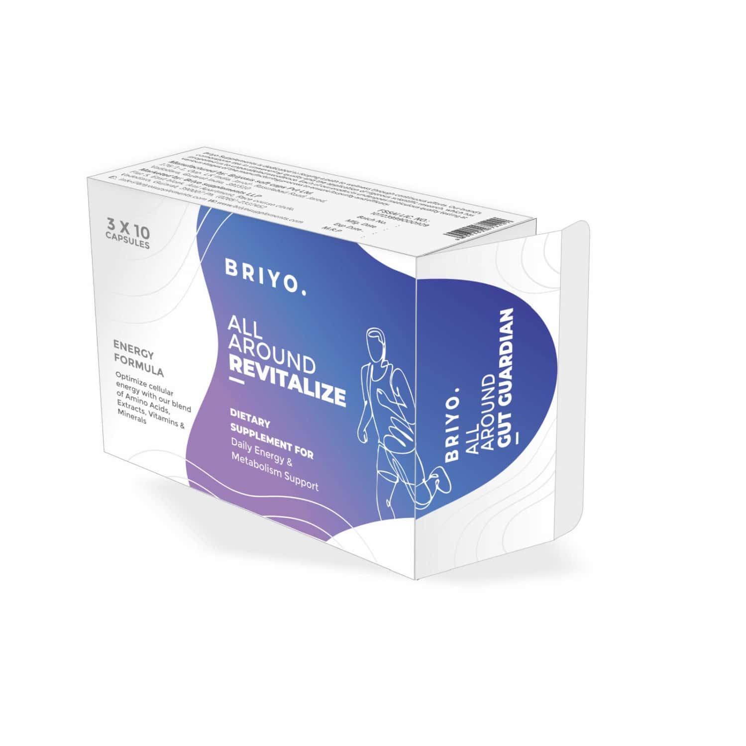 Briyo Revitalize - Energy Boost & Muscle Function Support: Enhances Energy Levels & Metabolism - 30n