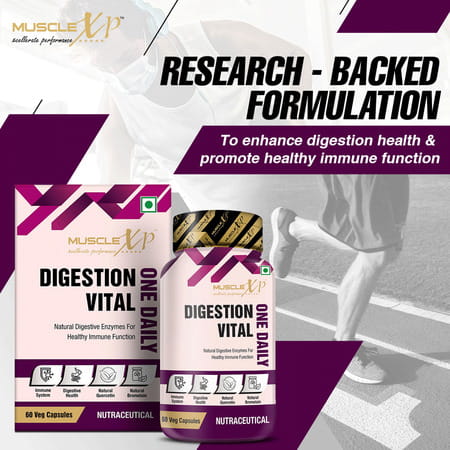 Musclexp Digestion Vital One Daily 60 Veg Capsules (Pack Of 3)
