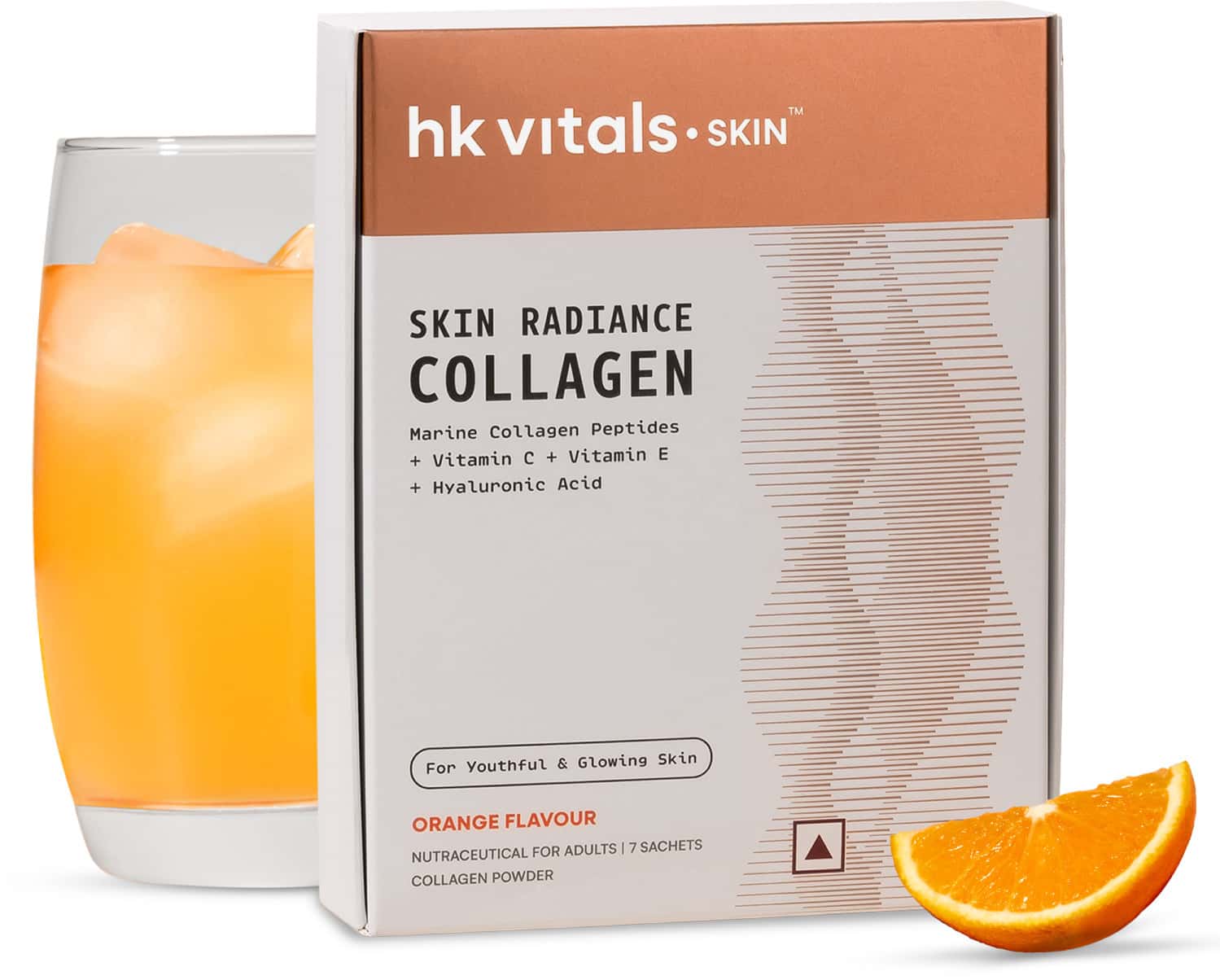 Hk Vitals Skin Radiance Marine Collagen Supplement (orange | Pack Of 7)