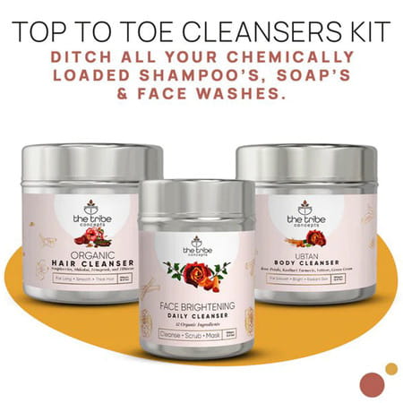 The Tribe Concepts Top To Toe Cleansers Kit/Without Steel Tin 600 Gm