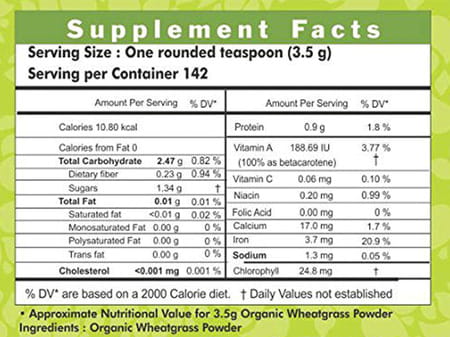 Ayurvedic Life Wheatgrass 500gms Powder (Pack Of 5)