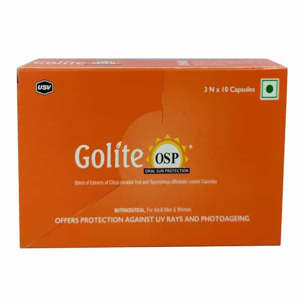 Buy GOLITE OSP ORAL SUN PROTECTION CAPSULES STRIP OF 10 CAPSULES X 3N