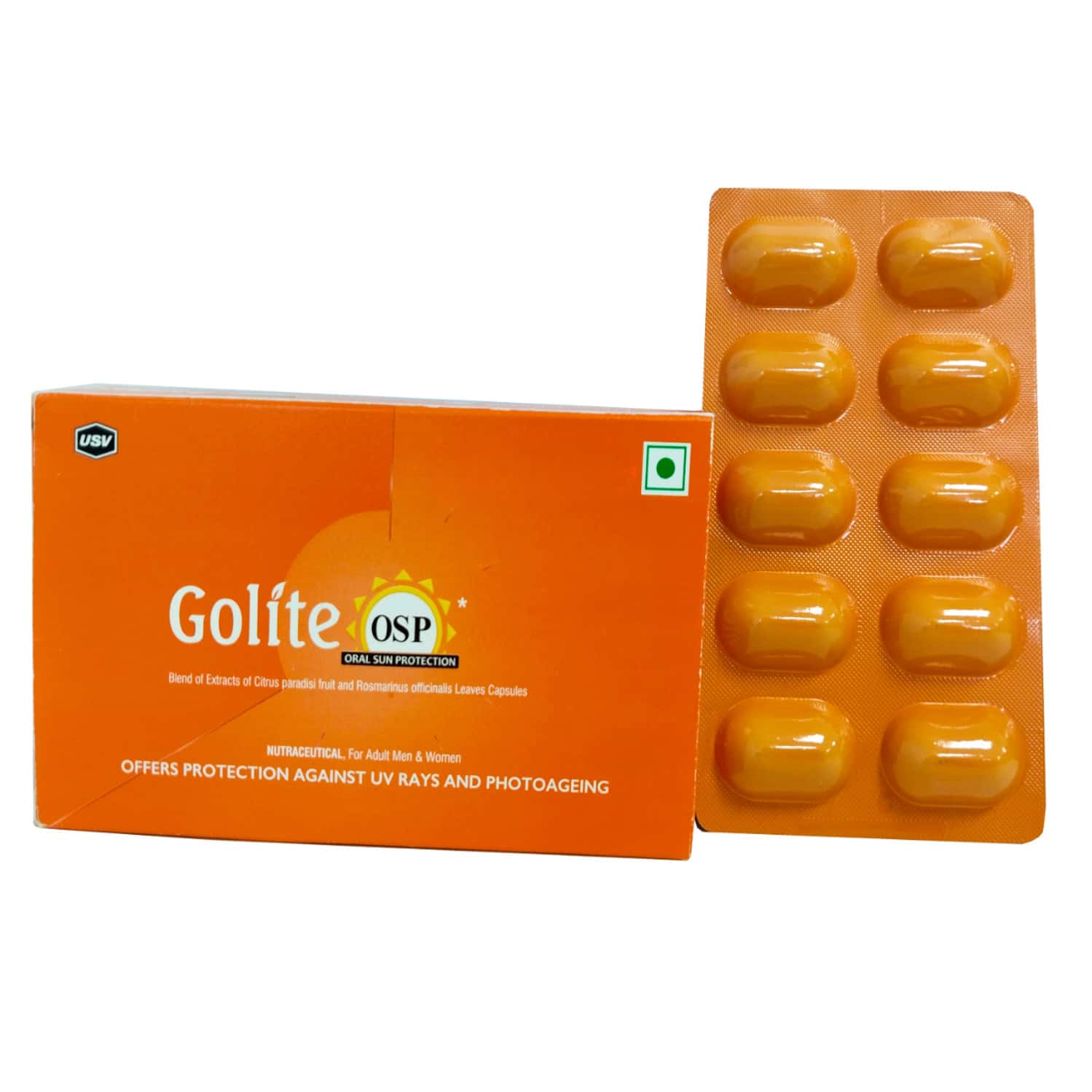 Buy GOLITE OSP ORAL SUN PROTECTION STRIP OF 10 CAPSULES Online & Get