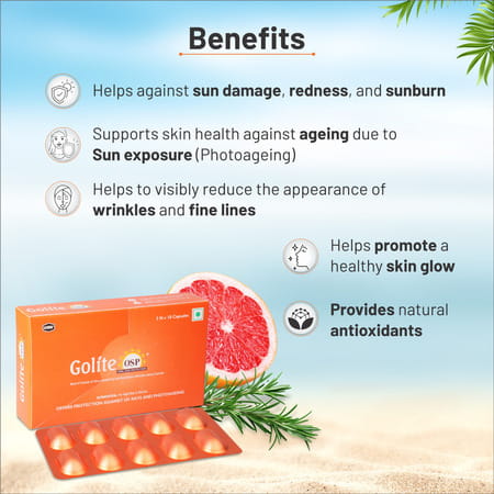 Golite Osp Oral Sun Protection Strip Of 10 Capsules