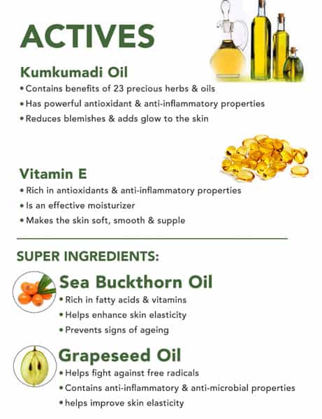Skivia Kumkumadi Face Serum With Sea Buckthorn Oil & Vitamin E - 30Ml|Reduces Dark Spots|Unisex
