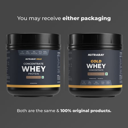 Nutrabay Gold 100% Whey Protein Concentrate Rich Chocolate Creme - 500g