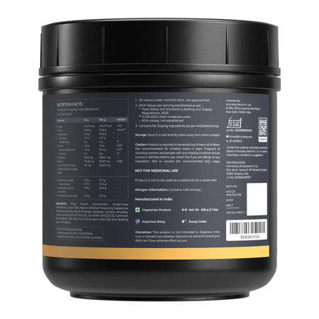 Nutrabay Gold 100% Whey Protein Concentrate Rich Chocolate Creme - 500g