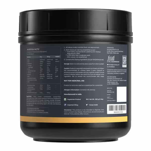 Nutrabay Gold 100% Whey Protein Concentrate Rich Chocolate Creme - 500G