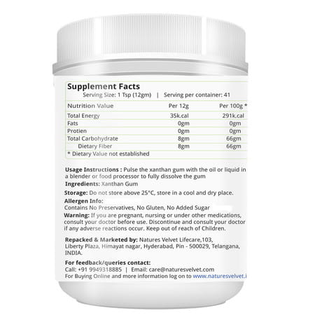 Natures Velvet Xanthan Gum Powder 500gms