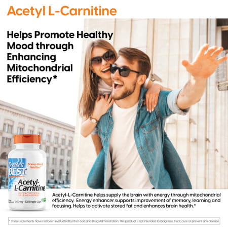 Doctor's Best Acetyl L-Carnitine Capsules | 120 Count