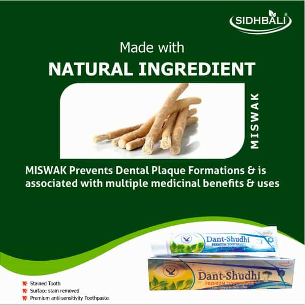 Sidhbali Dant Shuddhi Complete Oral Care | Anti-Fungal | 100% Natural Ingredient Toothpaste - 100G