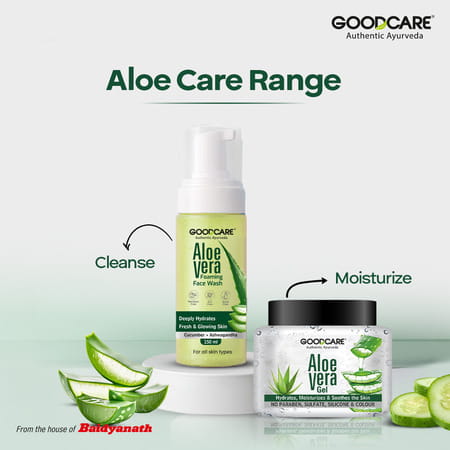 Goodcare Aloe Vera Foaming Face Wash | Soap | Sls & Paraben Free | All Skin Types - 150Ml