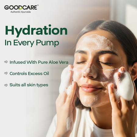 Goodcare Aloe Vera Foaming Face Wash | Soap | Sls & Paraben Free | All Skin Types - 150ml
