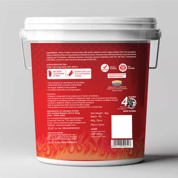 Dr. Morepen Turbo Whey Butter Scotch 4Kg
