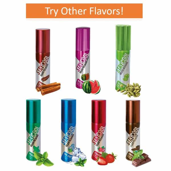 Staycool Breath Freshener Spray - Cool Mint Strawberry Chocolate Mint - Pack Of 3