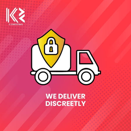 K2 Condoms Strawberry Flavoured With Delight Dotted Condom - 10'S (Pack Of 1)