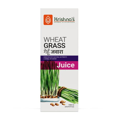 Krishna's Wheatgrass Juice - 1 Litre | Wheat Grass Juice 9Th Day Picked Wheatgrass Leaves
