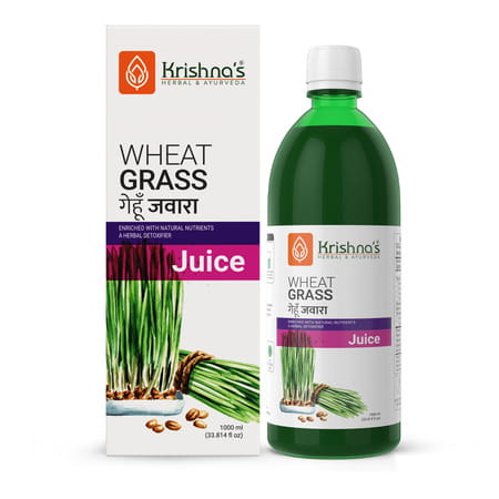 Krishna'S Wheatgrass Juice - 1 Litre | Wheat Grass Juice 9th Day Picked Wheatgrass Leaves