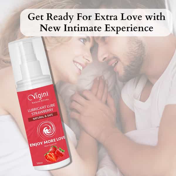 Vigini Intimate Chocolate + Strawberry Lubricant Personal Lube Water Based Gel For Long Lasting Time